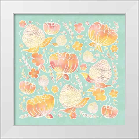 Pikes Flowers I White Modern Wood Framed Art Print by Sta Teresa, Ashley