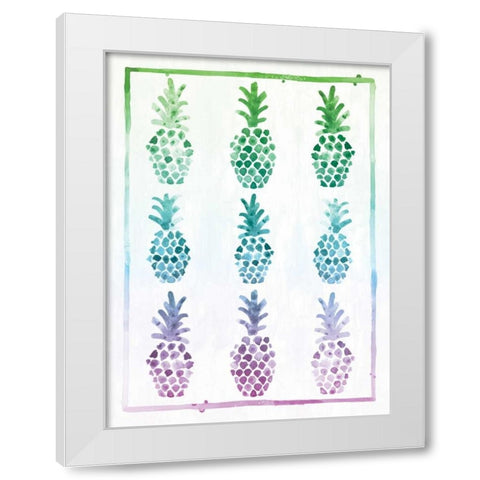 Ombre Pineapple White Modern Wood Framed Art Print by Sta Teresa, Ashley