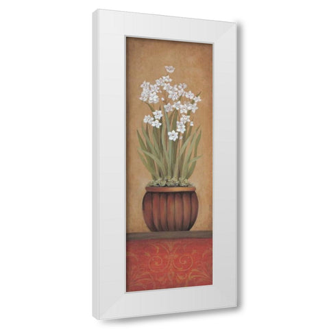 Paperwhites I White Modern Wood Framed Art Print by 3 Bamboo Studio