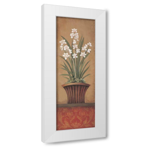 Paperwhites II White Modern Wood Framed Art Print by 3 Bamboo Studio