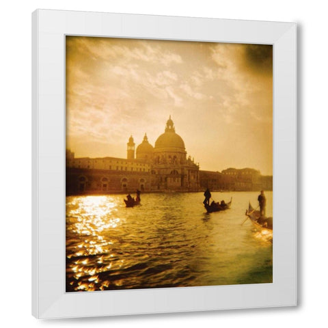 Venezia Sunset I White Modern Wood Framed Art Print by Clayton-Thompson, Philip