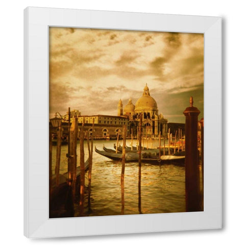 Venezia Sunset II White Modern Wood Framed Art Print by Clayton-Thompson, Philip