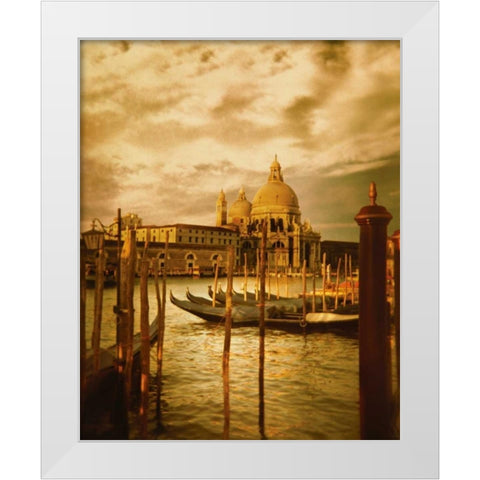 Venezia Sunset II White Modern Wood Framed Art Print by Clayton-Thompson, Philip