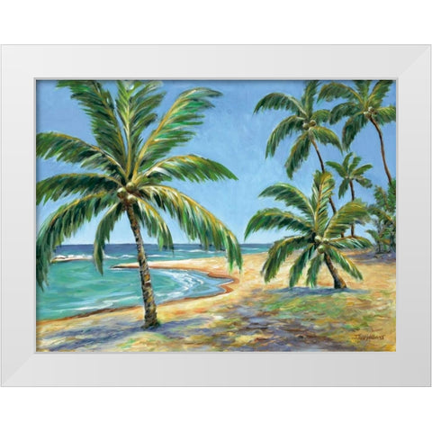 Tropical Beach White Modern Wood Framed Art Print by Williams, Todd