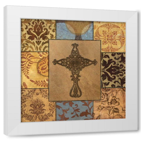 Patchwork Cross I White Modern Wood Framed Art Print by Williams, Todd