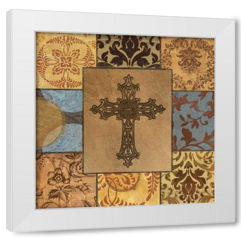 Patchwork Cross II White Modern Wood Framed Art Print by Williams, Todd