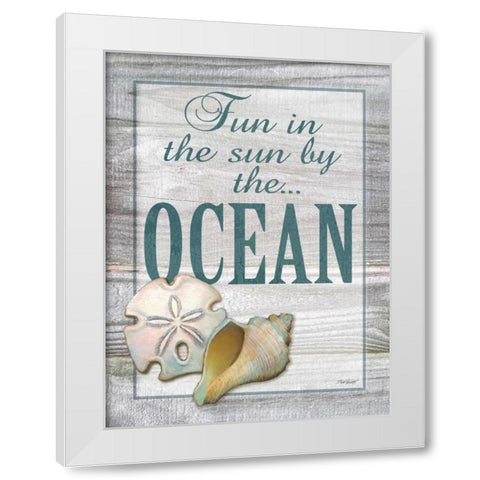 Fun in the Sun White Modern Wood Framed Art Print by Williams, Todd