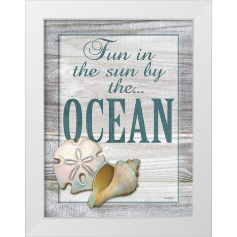 Fun in the Sun White Modern Wood Framed Art Print by Williams, Todd