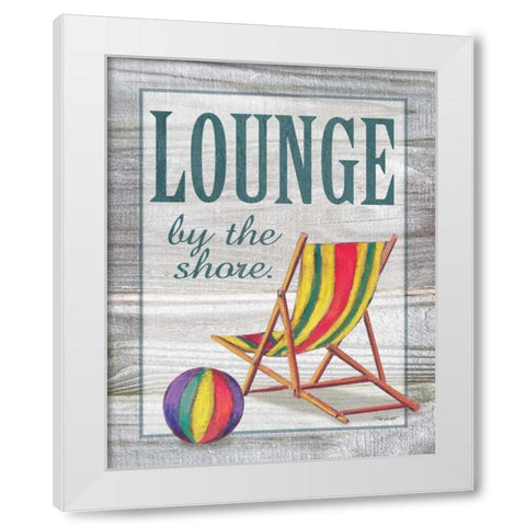 Lounge by the Shore White Modern Wood Framed Art Print by Williams, Todd