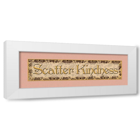 Scatter Kindness White Modern Wood Framed Art Print by Williams, Todd