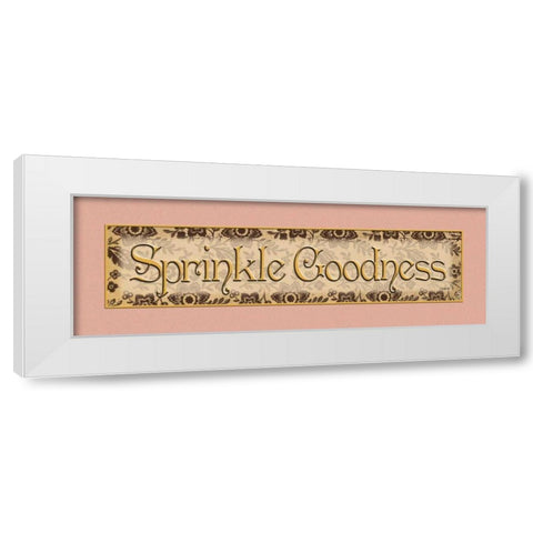 Sprinkle Goodness White Modern Wood Framed Art Print by Williams, Todd
