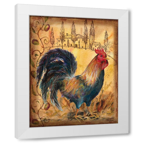 Tuscan Rooster I White Modern Wood Framed Art Print by Williams, Todd