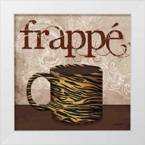 Tiger Cafe White Modern Wood Framed Art Print by Williams, Todd