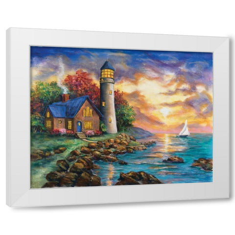 Departure White Modern Wood Framed Art Print by Williams, Todd