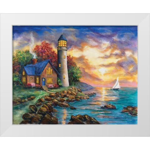 Departure White Modern Wood Framed Art Print by Williams, Todd