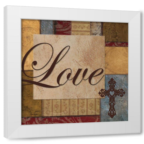 Love White Modern Wood Framed Art Print by Williams, Todd