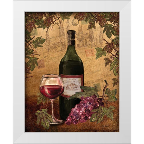 Red Wine White Modern Wood Framed Art Print by Williams, Todd