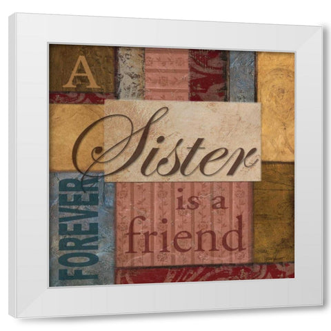 Sister White Modern Wood Framed Art Print by Williams, Todd