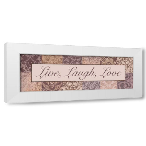 Live - Laugh - Love White Modern Wood Framed Art Print by Williams, Todd