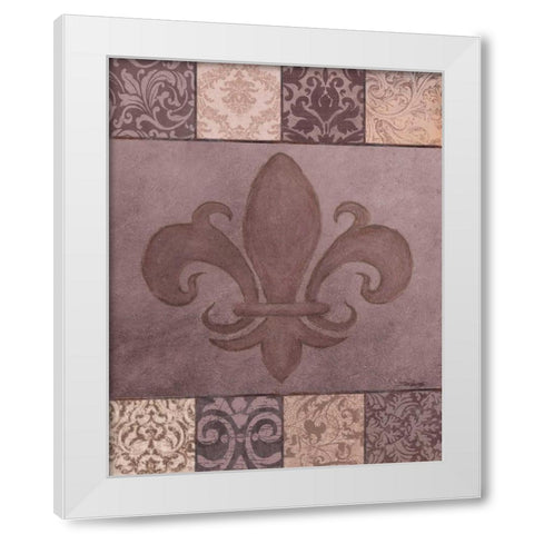 Fleur de Lis I White Modern Wood Framed Art Print by Williams, Todd