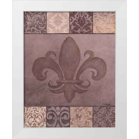 Fleur de Lis I White Modern Wood Framed Art Print by Williams, Todd