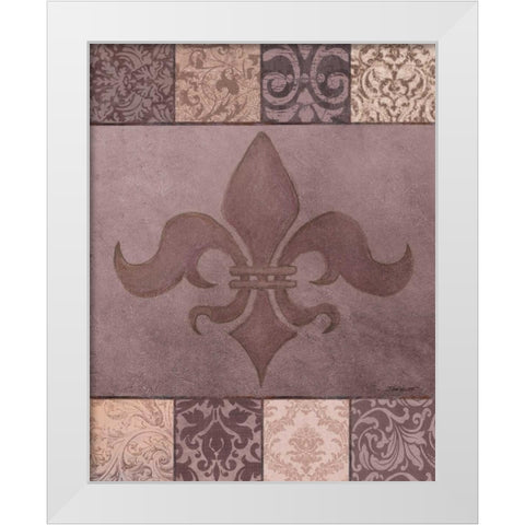 Fleur de Lis II White Modern Wood Framed Art Print by Williams, Todd