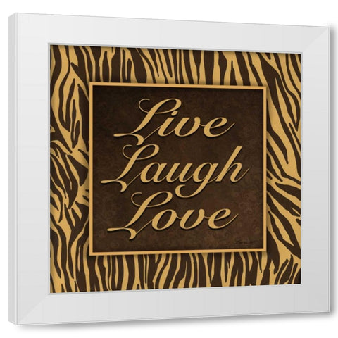 Live - Laugh - Love II White Modern Wood Framed Art Print by Williams, Todd