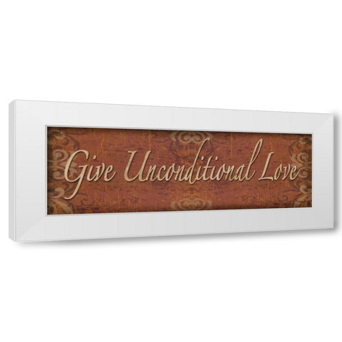 Unconditional Love White Modern Wood Framed Art Print by Williams, Todd