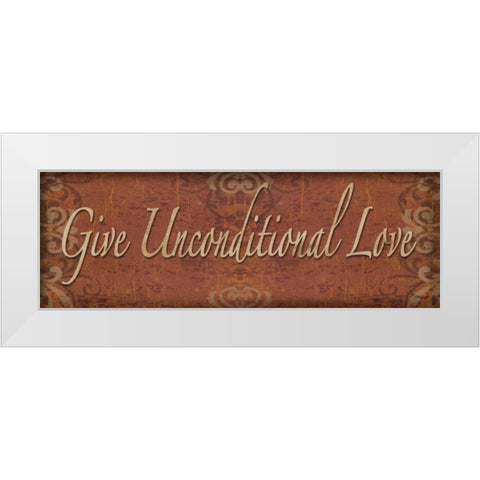 Unconditional Love White Modern Wood Framed Art Print by Williams, Todd