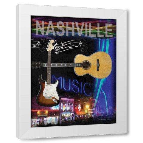 Nashville White Modern Wood Framed Art Print by Williams, Todd