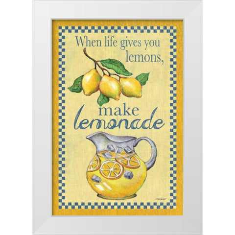 Make Lemonade White Modern Wood Framed Art Print by Williams, Todd