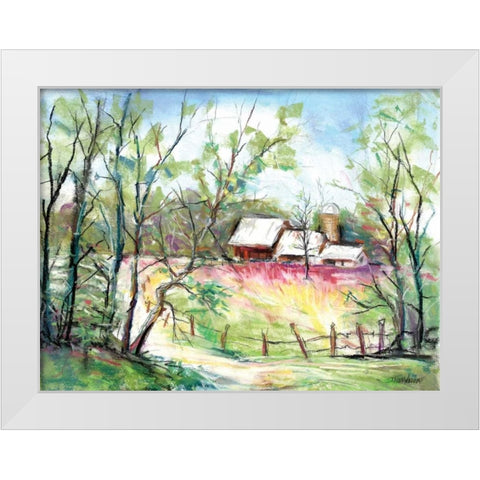 Spring Farm White Modern Wood Framed Art Print by Williams, Todd