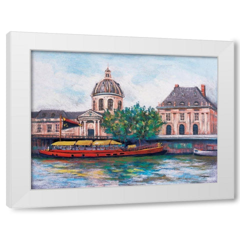 Boats in Paris II White Modern Wood Framed Art Print by Williams, Todd