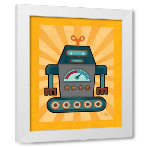 Robot IV White Modern Wood Framed Art Print by Woo, Teresa