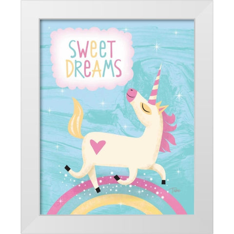 Unicorn I White Modern Wood Framed Art Print by Woo, Teresa