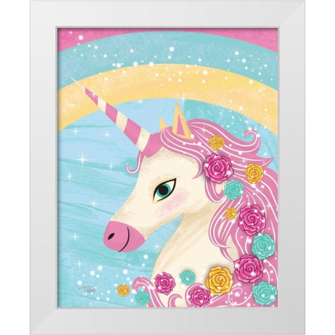 Unicorn II White Modern Wood Framed Art Print by Woo, Teresa