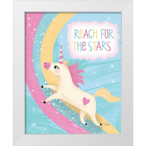 Unicorn III White Modern Wood Framed Art Print by Woo, Teresa