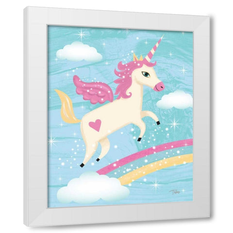 Unicorn IV White Modern Wood Framed Art Print by Woo, Teresa