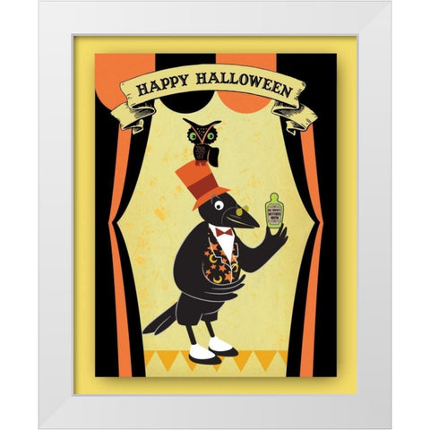 Dr. Crow I White Modern Wood Framed Art Print by Woo, Teresa