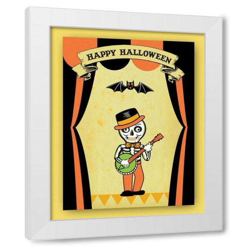 Dr. Crow II White Modern Wood Framed Art Print by Woo, Teresa