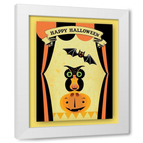 Dr. Crow IV White Modern Wood Framed Art Print by Woo, Teresa