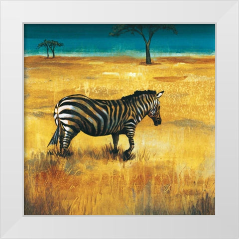 On the Plains I White Modern Wood Framed Art Print by Werbelow, Selina