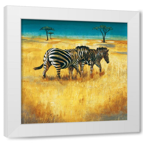 On the Plains II White Modern Wood Framed Art Print by Werbelow, Selina