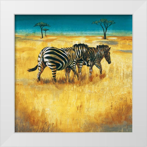 On the Plains II White Modern Wood Framed Art Print by Werbelow, Selina