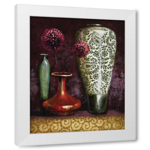 Persian Gardens IV White Modern Wood Framed Art Print by Werbelow, Selina