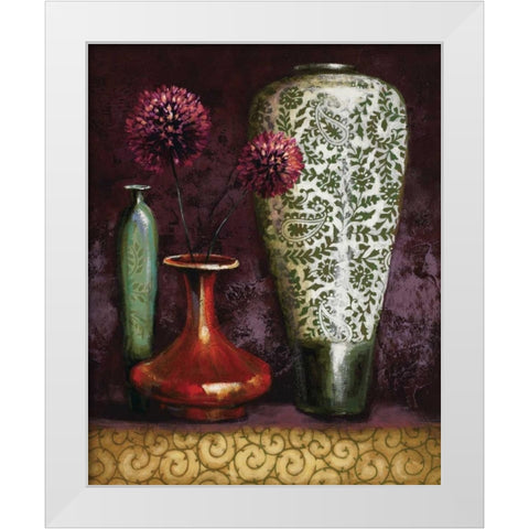 Persian Gardens IV White Modern Wood Framed Art Print by Werbelow, Selina