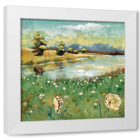 Beach Glass II White Modern Wood Framed Art Print by Werbelow, Selina