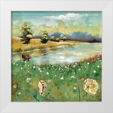 Beach Glass II White Modern Wood Framed Art Print by Werbelow, Selina