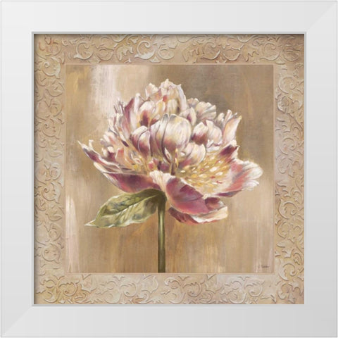 Pivoines I White Modern Wood Framed Art Print by Werbelow, Selina