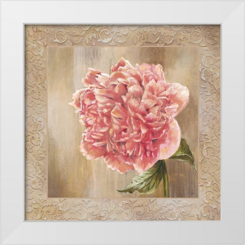 Pivoines II White Modern Wood Framed Art Print by Werbelow, Selina